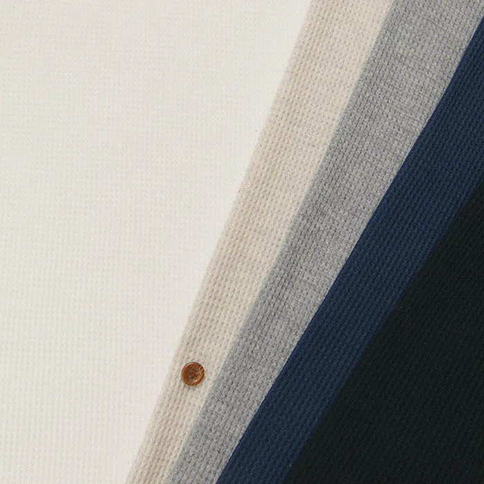 コットンワッフルニット　無地