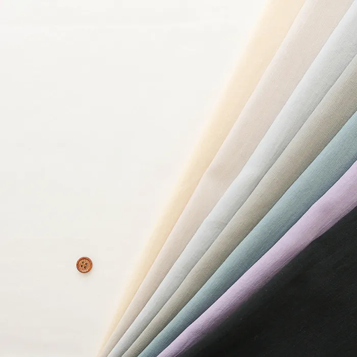 コットンシフォンふんわりワッシャー生地　無地