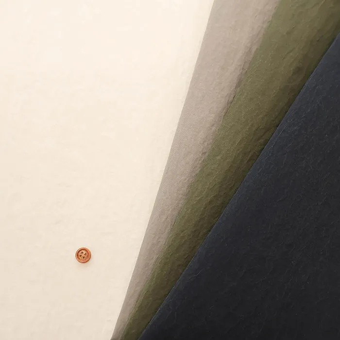 撥水加工　リサイクルナイロンタッサー生地　KONBU(2-061-b763z)