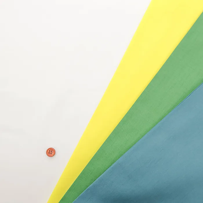 シルケット加工　コットン80ローン生地　無地