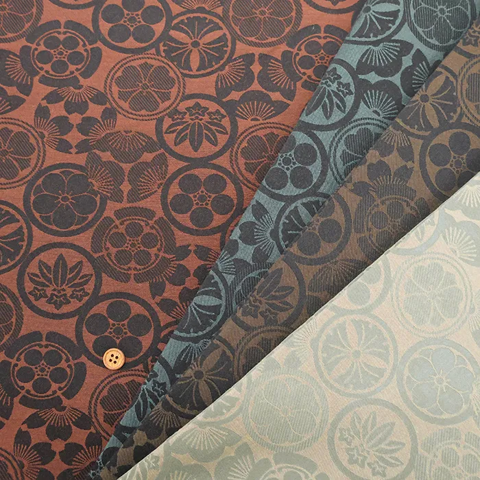 T/Cジャガード生地　家紋