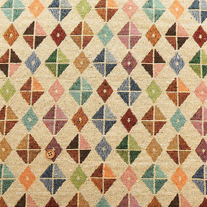 中国製　ポリエステルゴブランジャガード生地　ミニダイヤ（h-069-2160-2）