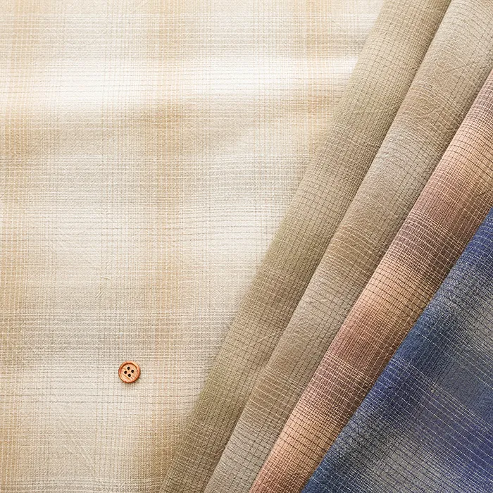 新潟　先染チェック生地