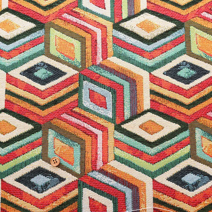 フランス製　ゴブラン生地　SAFECO　幾何学模様