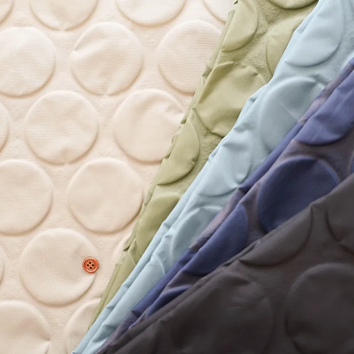 撥水加工　ナイロンオックス生地　ドット(2-080-dot210)