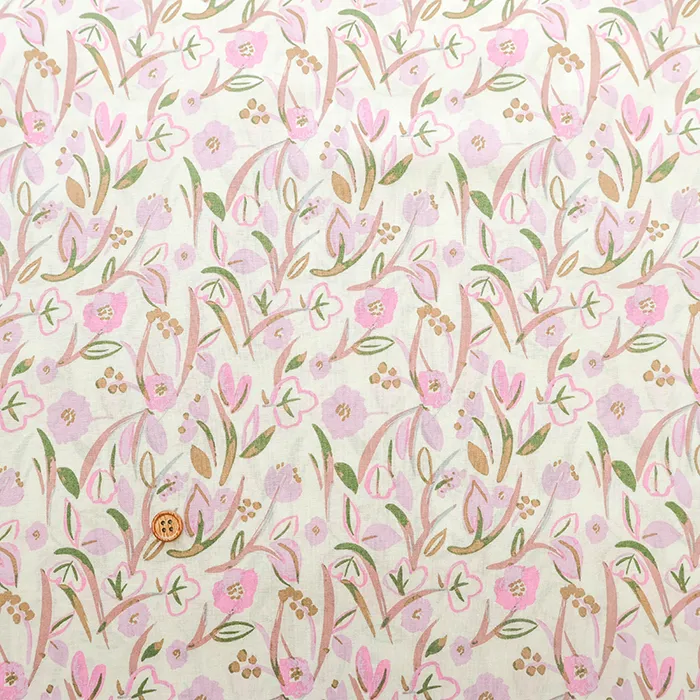 韓国製　コットン60ローンプリント生地　MAISON bornne BY BENEBENE　アートフラワー