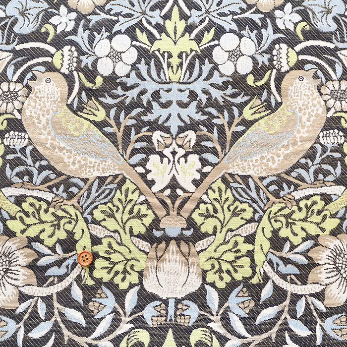 スペイン製　AS Fabrics　ポリエステルジャガード生地　MORRIS　STRAWBERRY THIEF