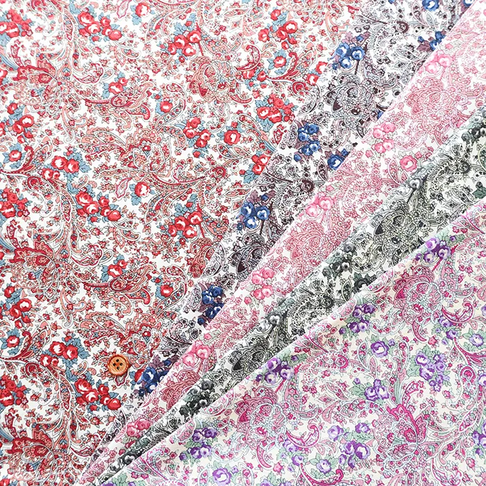 コットンスケアプリント生地　ペイズリー