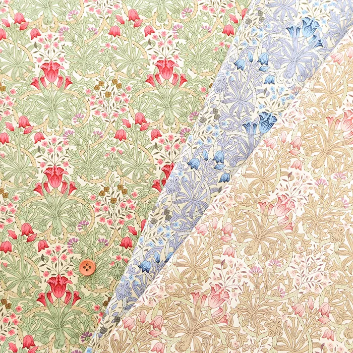 コットンスケアプリント生地　フラワー