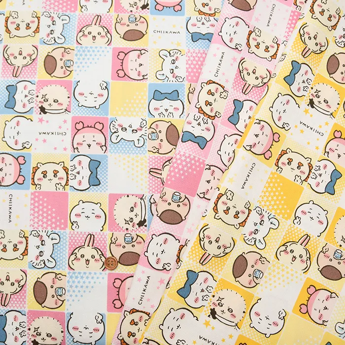 コットンオックスプリント生地　ちいかわ