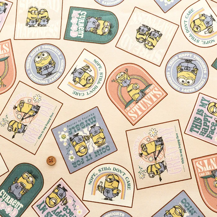 コットンオックスプリント生地　ミニオン