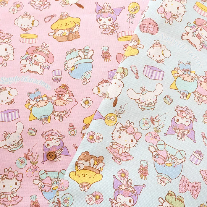 コットンオックスプリント生地　サンリオキャラクターズ