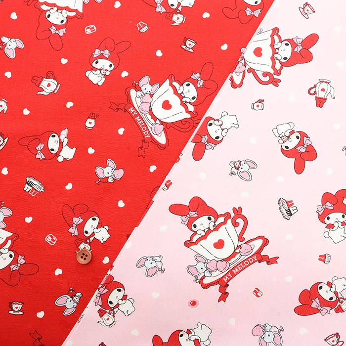 コットンオックスプリント生地　マイメロ