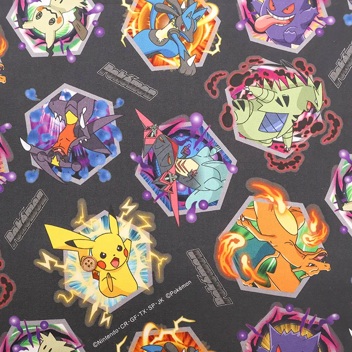 コットンオックスインクジェットプリント生地　バトルポケモン