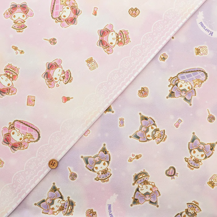 コットンオックスインクジェットプリント生地　マイメロディ・クロミ