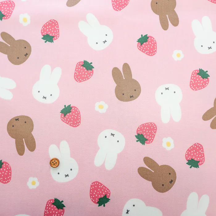 コットンオックスプリントラミネート生地　ミッフィー