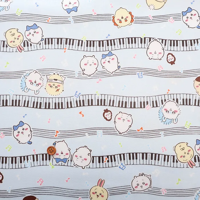 コットンオックスプリントラミネート生地　ちいかわ