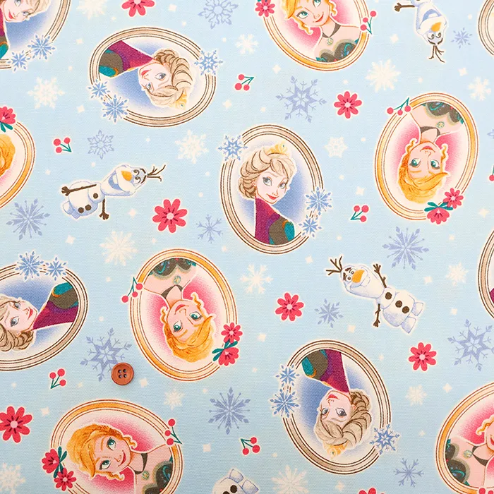 コットンオックスプリント生地　アナと雪の女王