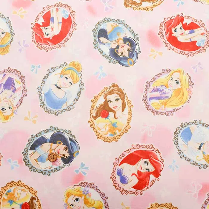 【0.5mラミネートカットクロス】コットンオックスプリントラミネート生地　ディズニープリンセス