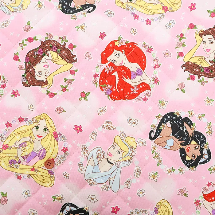 コットンオックスプリントキルト生地　ディズニープリンセス