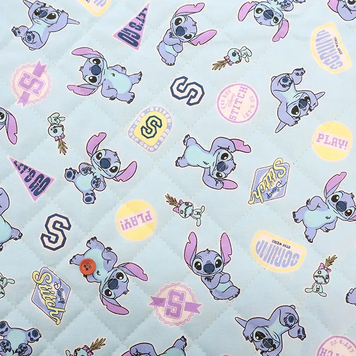 コットンオックスプリントキルト生地　スティッチ