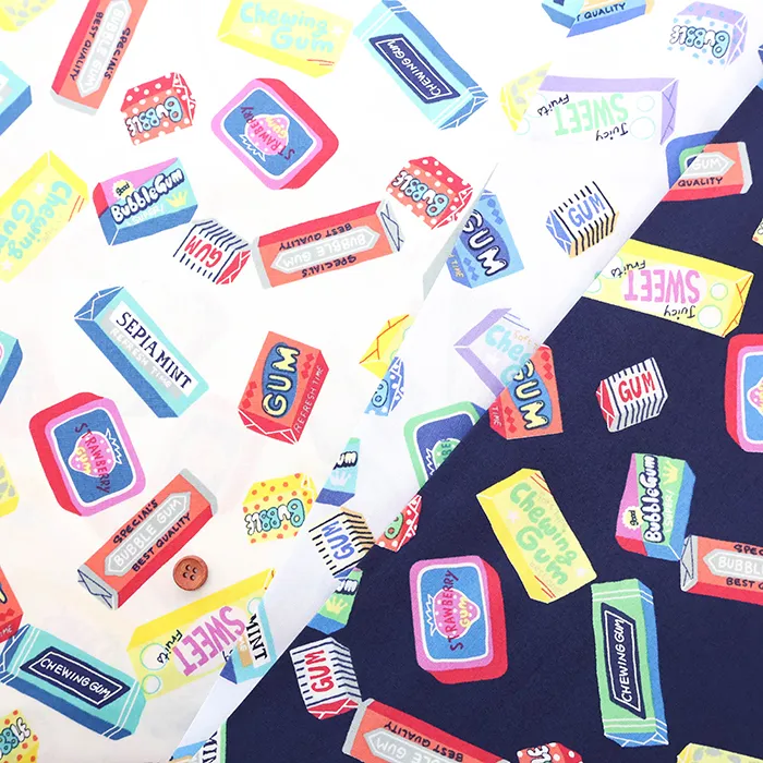 コットン200本ブロードプリント生地　GUM
