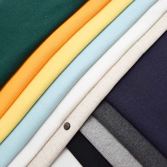 リブニット生地　無地