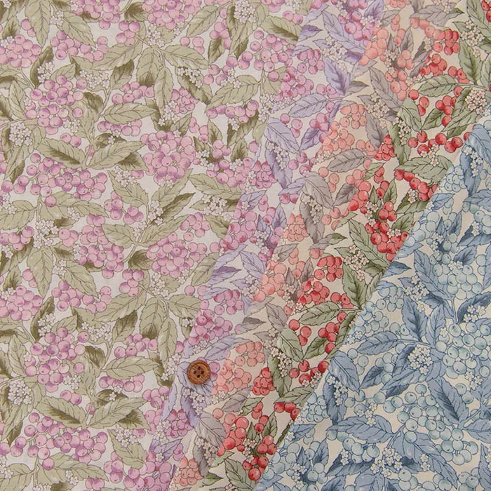 コットンスケアプリント　木の実