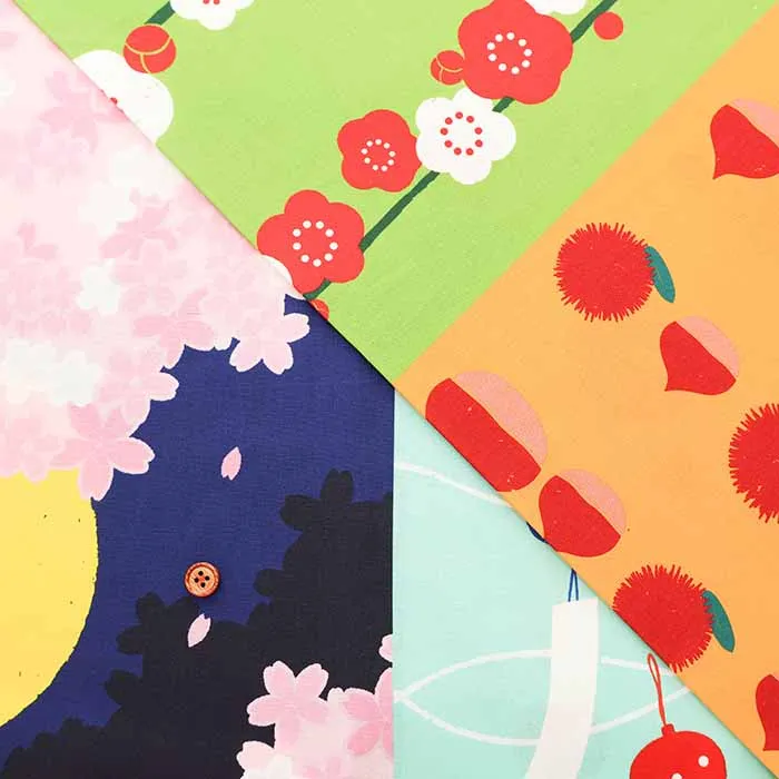 コットンシーチングインクジェットプリント生地　こたべストライプ（1-og-nto-008）