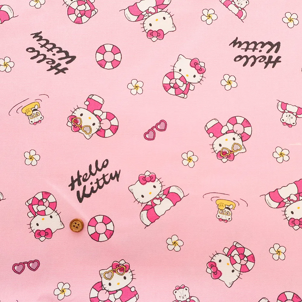 コットンオックスプリント生地　ハローキティ　サマー