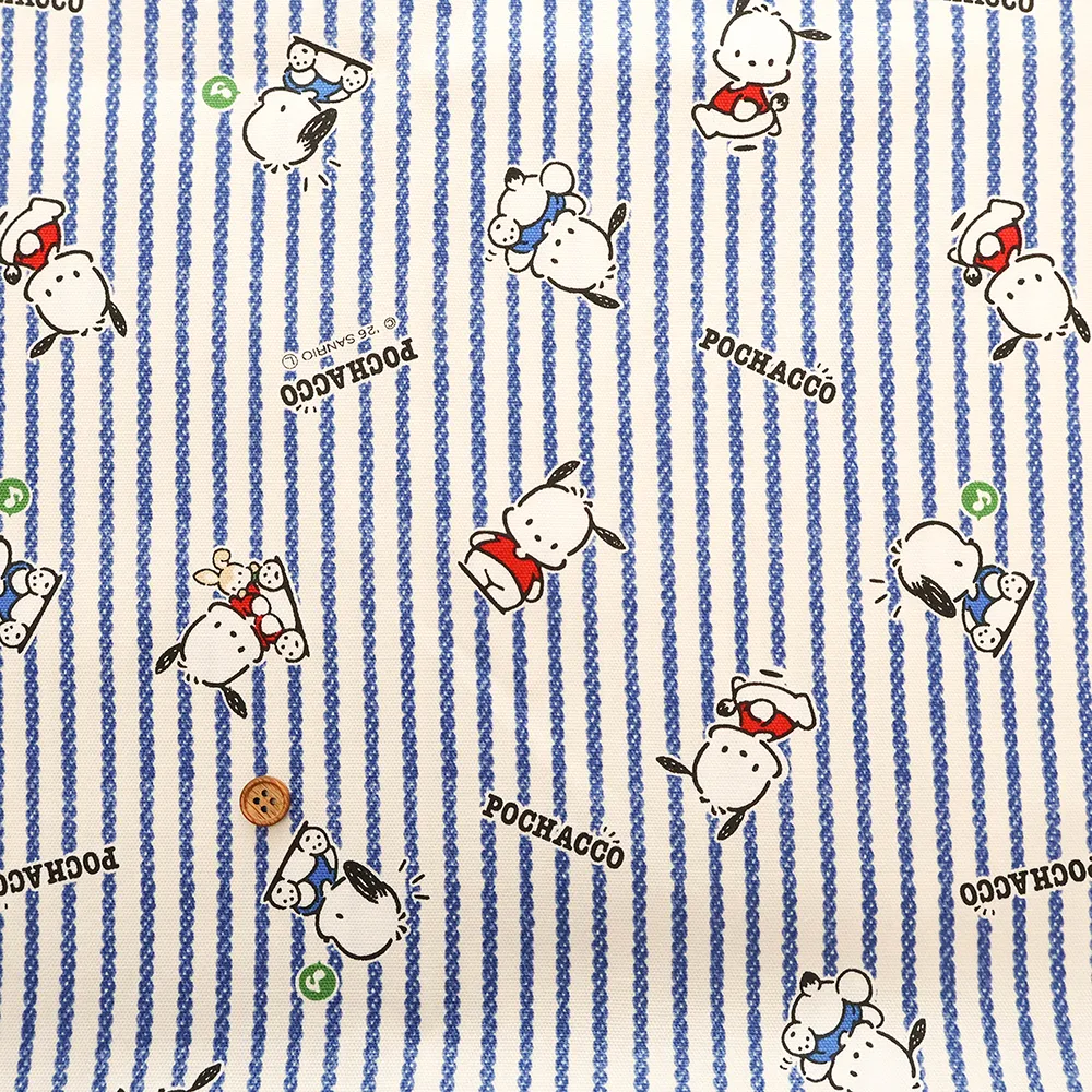 コットンオックスプリント生地　ポチャッコ　ヒッコリー