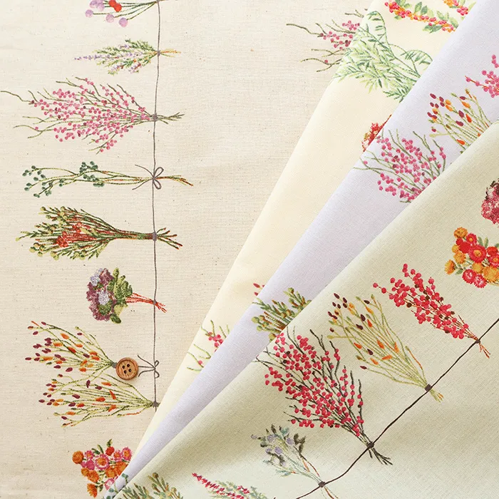 C/Lシーチングプリント生地　ソフト加工　momen-t　スワッグ