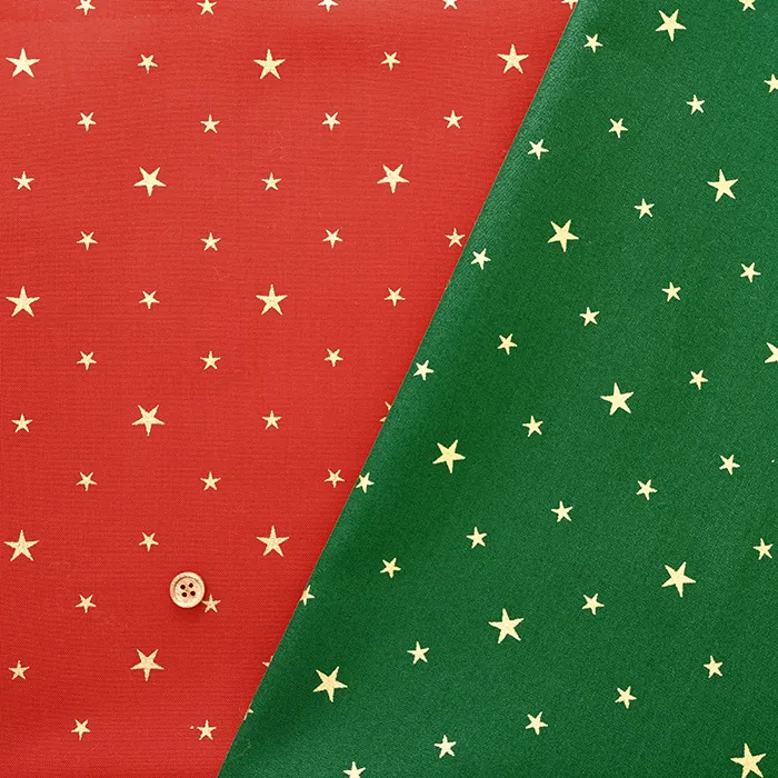 コットンシーチングラメプリント生地　クリスマス