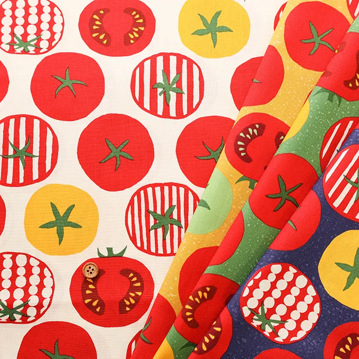 コットンシーチングプリント生地　un/no　トマト