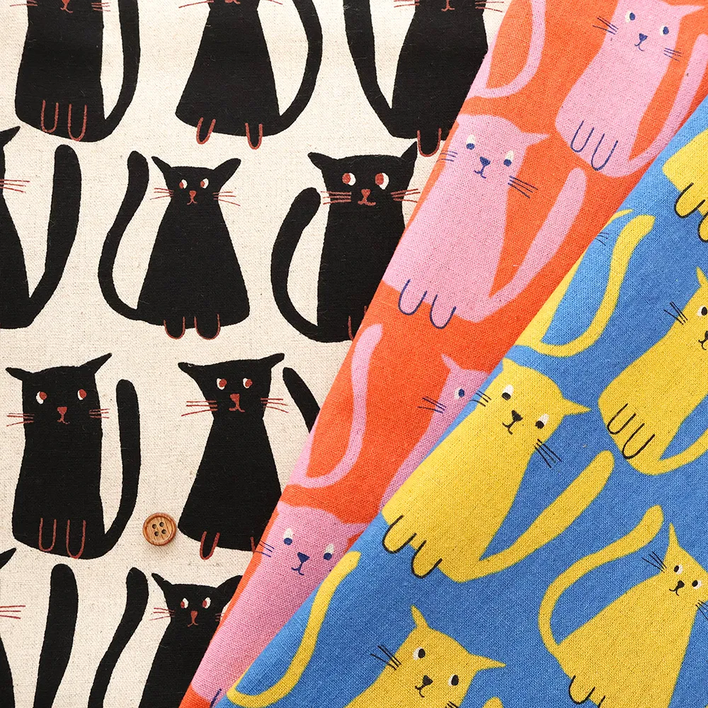 C/Lキャンバスプリント生地　ノラネコフレンズ