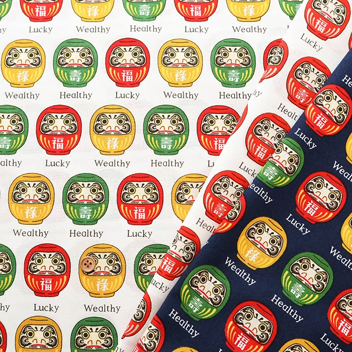 コットンシーチングプリント生地　DARUMA