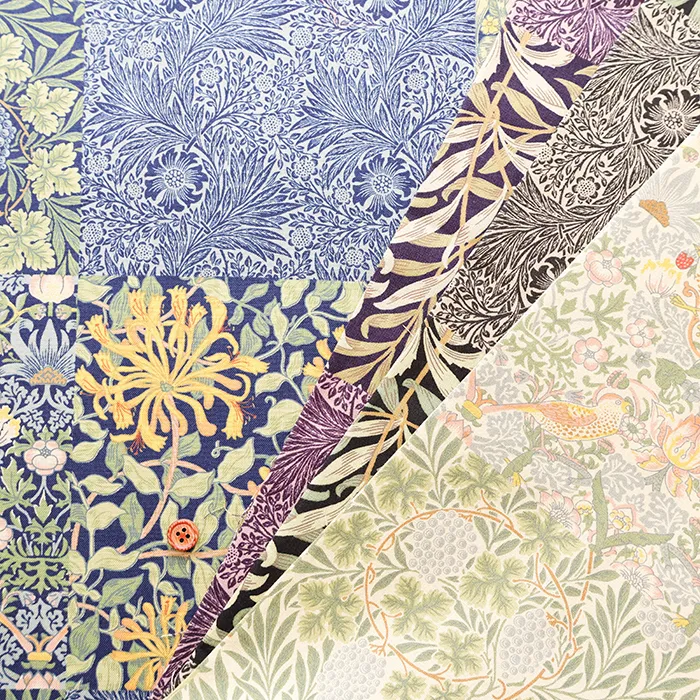 コットンシーチングプリント生地　V&A William Morris　Morris Mosaic