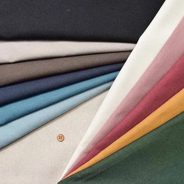 W巾ハーフリネン生地　無地