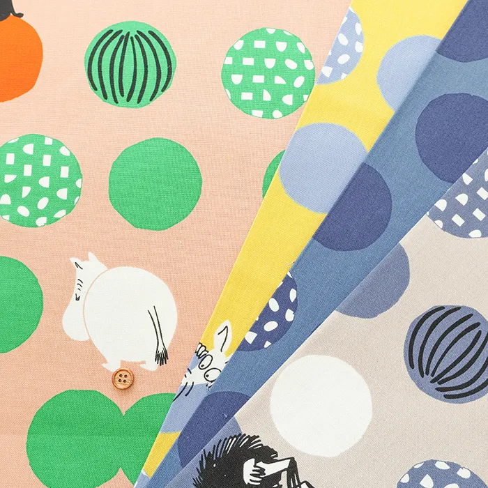 コットンキャンバスプリント生地　ムーミン　まるまる