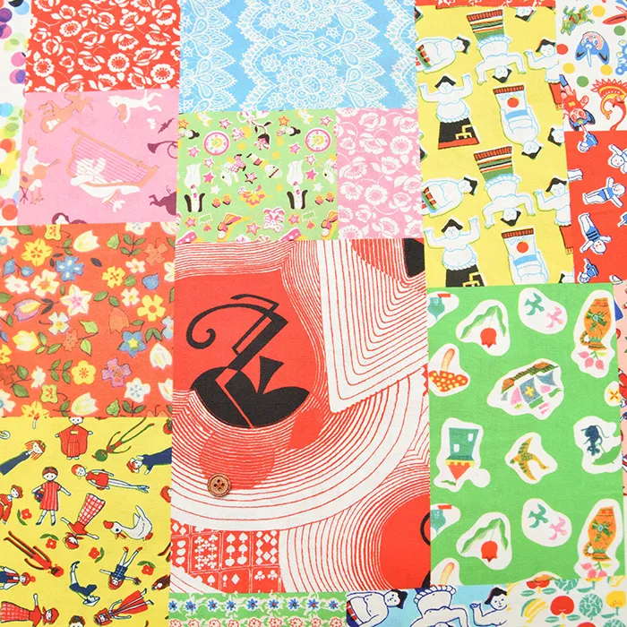 コットンシーチングインクジェットプリント生地　夜長堂 Collector of fragmented memories