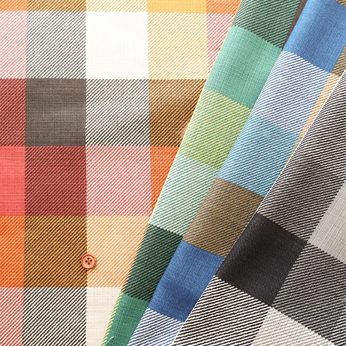 コットンスラブ生地　チェック