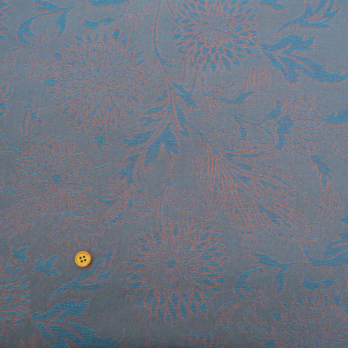 コットン先染ジャガード生地　フラワー