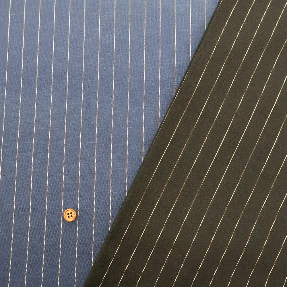 コットン先染ストライプ生地