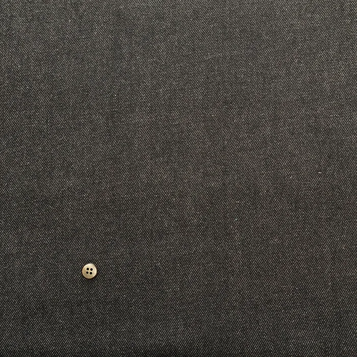 コットンブラックストレッチデニム生地　無地