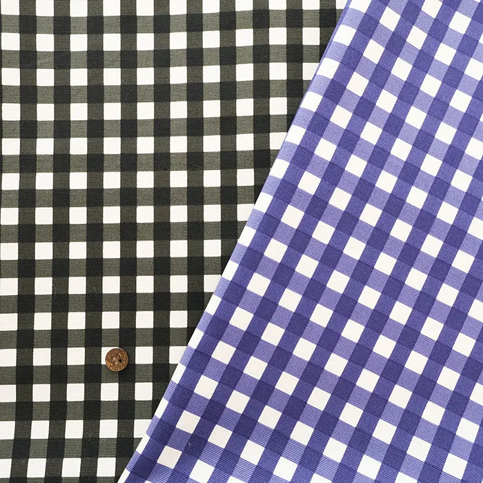 コットンオックスプリント生地　ギンガム