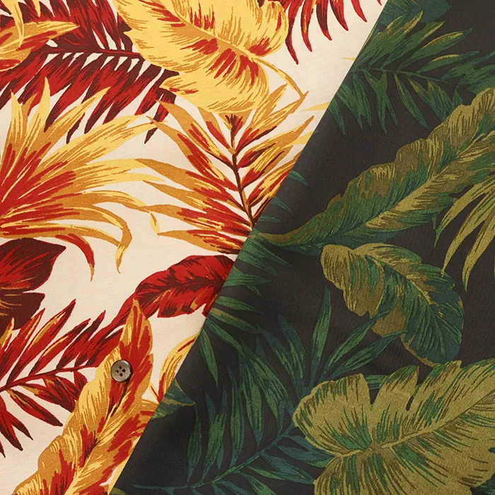 レーヨンプリント生地　ハワイアン柄