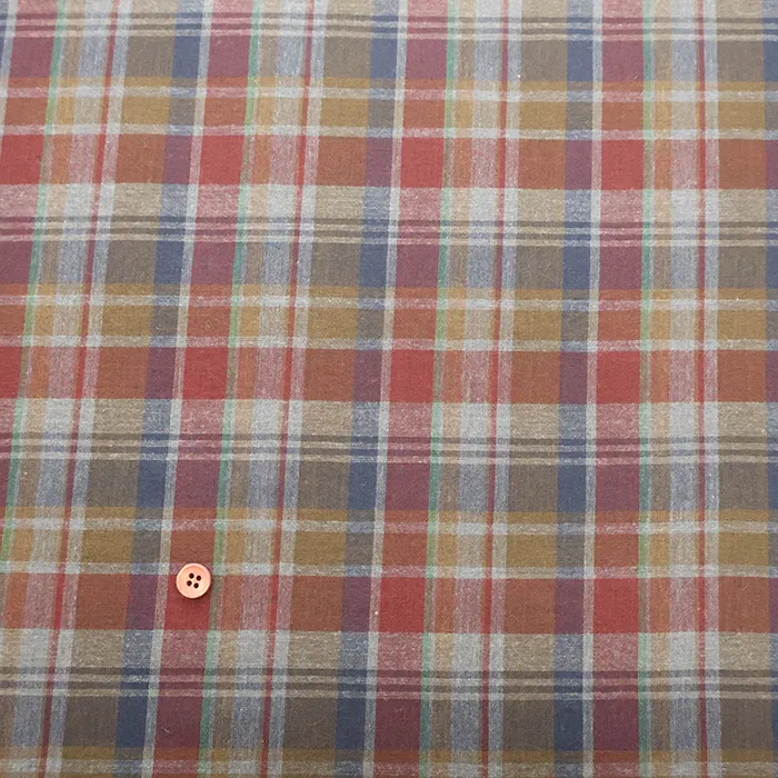 インド製　コットンマドラスチェックワッシャー生地