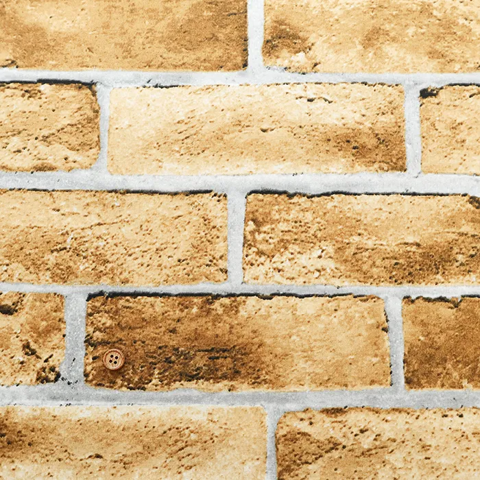 コットンブロードプリント生地　レンガ調