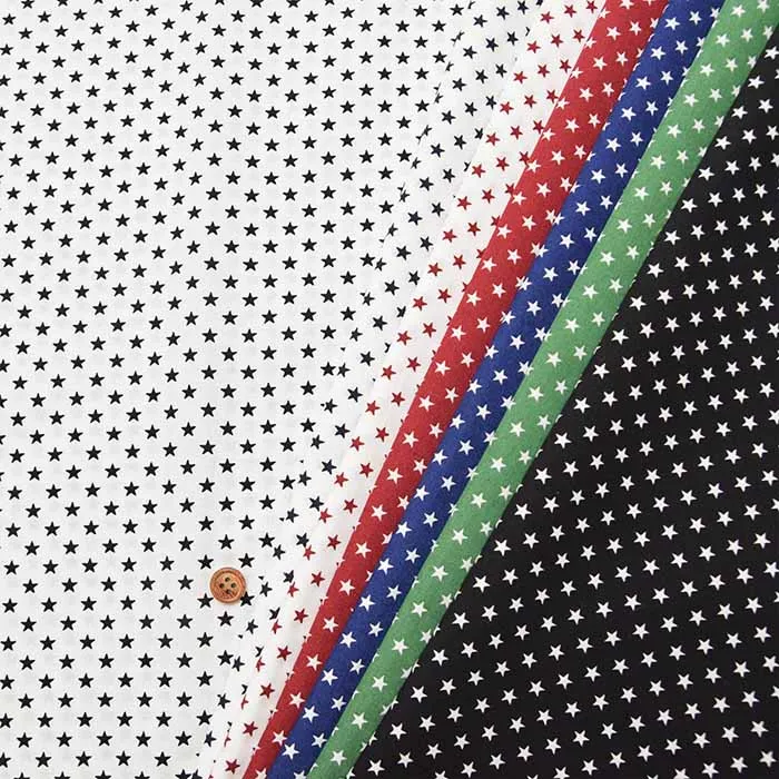 コットンブロードプリント生地　スター