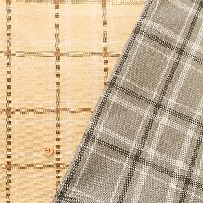 11号帆布　先染チェック生地